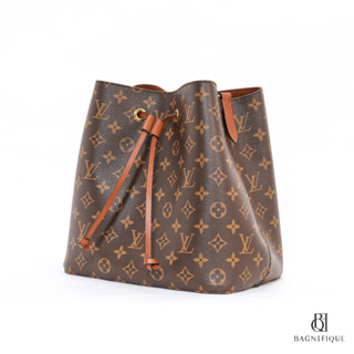 LV NEONOE MM BROWN MONOGRAM CANVAS GHW MICROCHIP