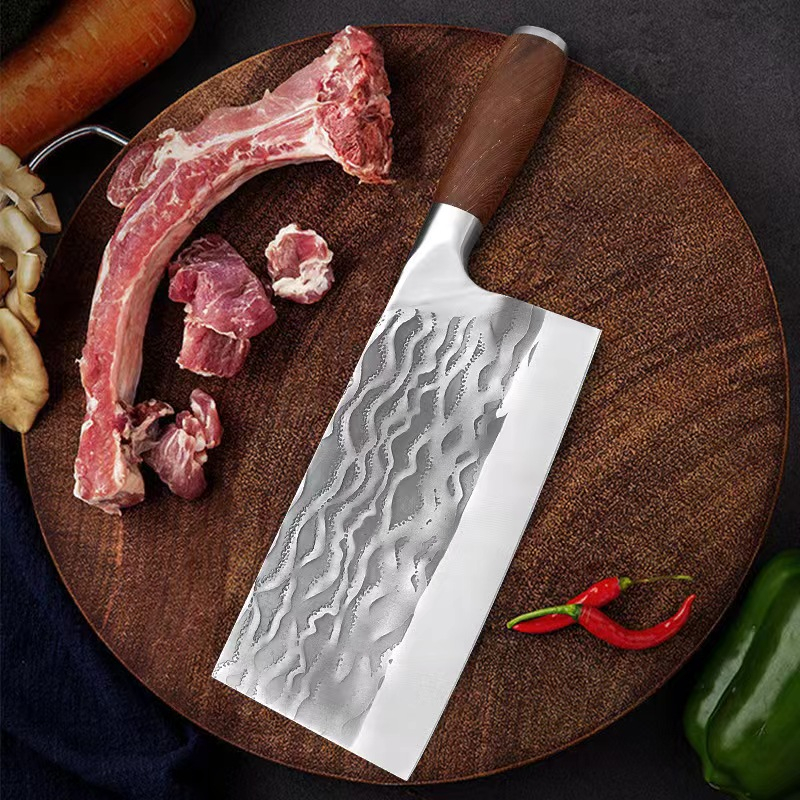 E47มีดปังตอ มีดอีโต้ มีดหั่น มีดสับกระดูก มีดทำครัว มีดสับ สแตนเลส มีดคมๆ แข็งแรง E47