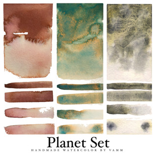 HANDMADE WATERCOLOR | Planet Set | สีน้ำแบบก้อน อุปกรณ์ศิลปะ