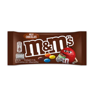 M&amp;Ms Milk เอ็มแอนด์เอ็ม ช็อกโกแลตนมเคลือบน้ำตาล ช็อกโกแลต 37 ก. x 2