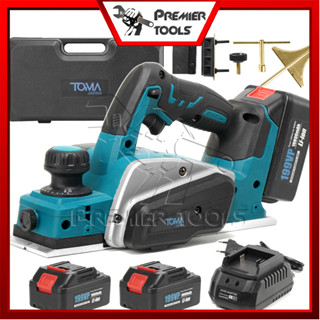 TOMA JAPAN กบไสไม้ กบไร้สาย 199V กบไฟฟ้า ขนาด 3 นิ้ว 80 มม. Cordless Planer กบไสไม้ไร้สาย  แบต 2 ก้อน รุ่น PL-6691