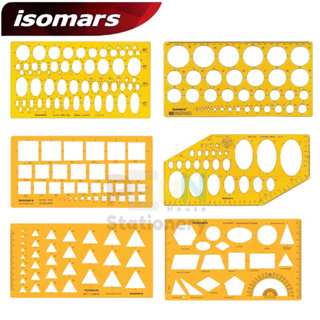 ISOMARS Drawing Templates รวมแผ่นเทมเพลทงานออกแบบ เขียนแบบ งานตกแต่ง สถาปัตย์และวิศวกรรม สำหรับนักเรียน หรือสายอาชีพ