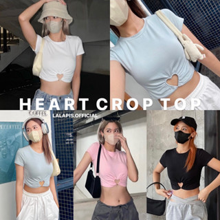 Lalapis | HEART CROP TOP🦋 เสื้อยืดครอป กิมมิกหัวใจ