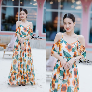 Sun-flower maxxi dress