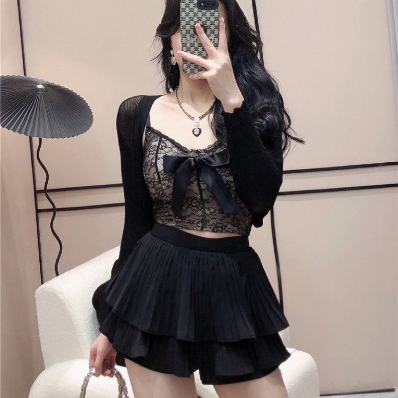 🍓พร้อมส่ง🍓เสื้อเซ็ท2ชิ้น ชุดsexy ชุดเจ้าหญิง เสื้อสายเดี่ยว+กระโปรงสั้น ชุดไปทะเล มีฟองน้ำ น่ารักเซ็กซี่เบาๆ - รูปที่ 6