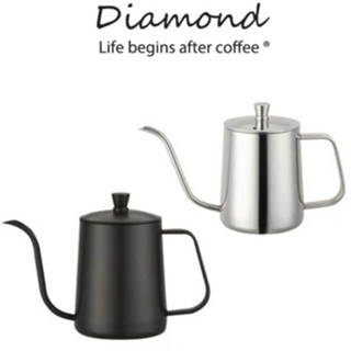 กาดริปกาแฟ พร้อมฝา 350ml/600ml สแตนเลส304 กาน้ําดริปกาแฟ Stainless Pour-over Coffee Drip Pot