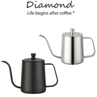 ❤ Diamond Coffee กาดริปกาแฟ สแตนเลส สีเงิน/สีดำ 250/350/600ml Stainless Pour-Over Coffee Drip Pot กาดริปกาแฟ สแตนเลส304