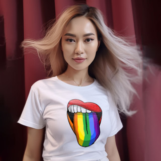 เสื้อยืด LGBTQ+  pride สนับสนุนความเท่าเทียม V3 เลือกสีได้