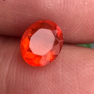 0.61ct 7x6mm Oval Natural Orange Fire Opal, Mexico