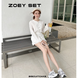 ชุดเซ็ทเสื้อแขนยาว+กระโปรง ผ้าด๊อบบี้ ใส่สบาย (ZOEY SET)