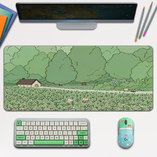 แผ่นรองเม้าส์ 90x40*0.3 ซม. Mouse Pad แผ่นรองเม้าส์ลายการ์ตูน วัสดุยางกันลื่น แผ่นรองเมาส์