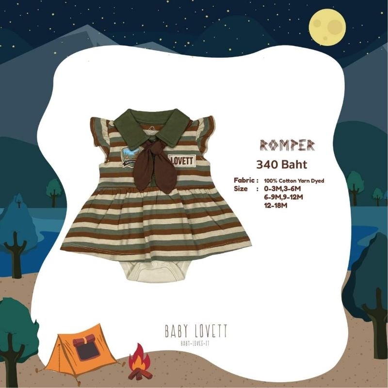 Used Baby Lovett Romper (The Camper Collection) Size 6-9 เดือน พร้อมส่ง