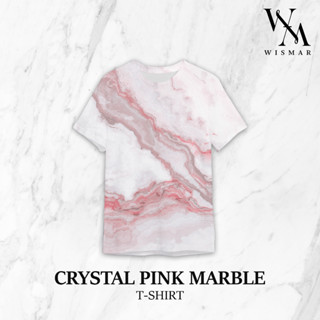 เสื้อยืดลายหินอ่อน(สีคริสตัลพิงค์): Crystal Pink Marble T-shirt (Short-Sleeve)