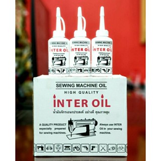 INTER OIL น้ำมันจักร ขนาด 100 ml.(3 ออนซ์) น้ำมันอเนกประสงค์ น้ำมันหล่อลื่น ป้องกันสนิม คุณภาพสูง (ยกกล่อง 12 ขวด)