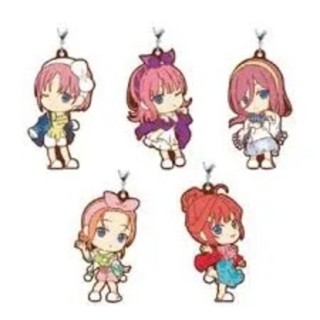 พวงกุญแจ Gotoubun no Hanayome ∬ Rubber Strap (Ichiban Kuji) : Nakano Ichika, Nino, Miku, Yotsuba, Itsuki