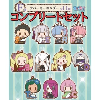 พวงกุญแจ​รีเซทชีวิต ฝ่าวิกฤตต่างโลก Re:Zero Ichiban Kuji Rezero F Award Rubber Key Chain Full Complete Set