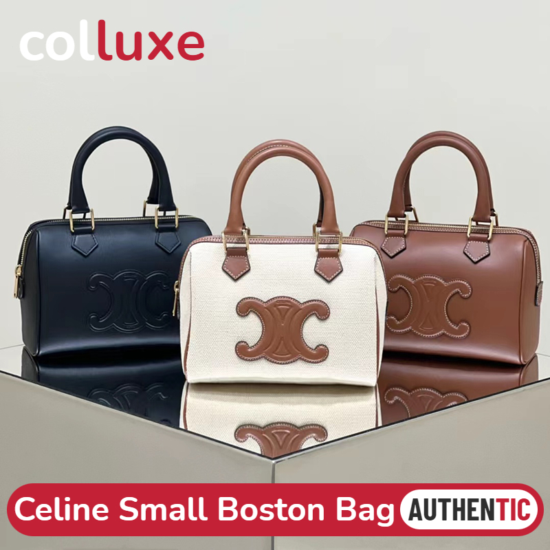 👜เซลีน Celine Small Boston Bag กระเป๋าบอสตัน 113773 Crossbody Tote Bag สะพายข้าง ถุงสิริ