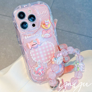 yayu เคสโทรศัพท์ 3D Melody น่ารัก การ์ตูนเรซิ่น + พร้อมโซ่ สําหรับ iPhone 14 Plus 14 Pro Max 13 12 11 XR XSMAX 7 8Plus 0271