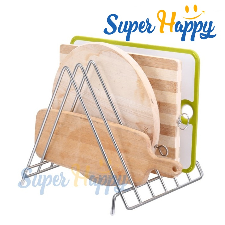 ชั้นวางเขียงสเตนเลสอย่างดี 3/6 ช่อง ที่พักเขียง ที่วางเขียง ตะแกรงพักเขียง​สเตนเลส