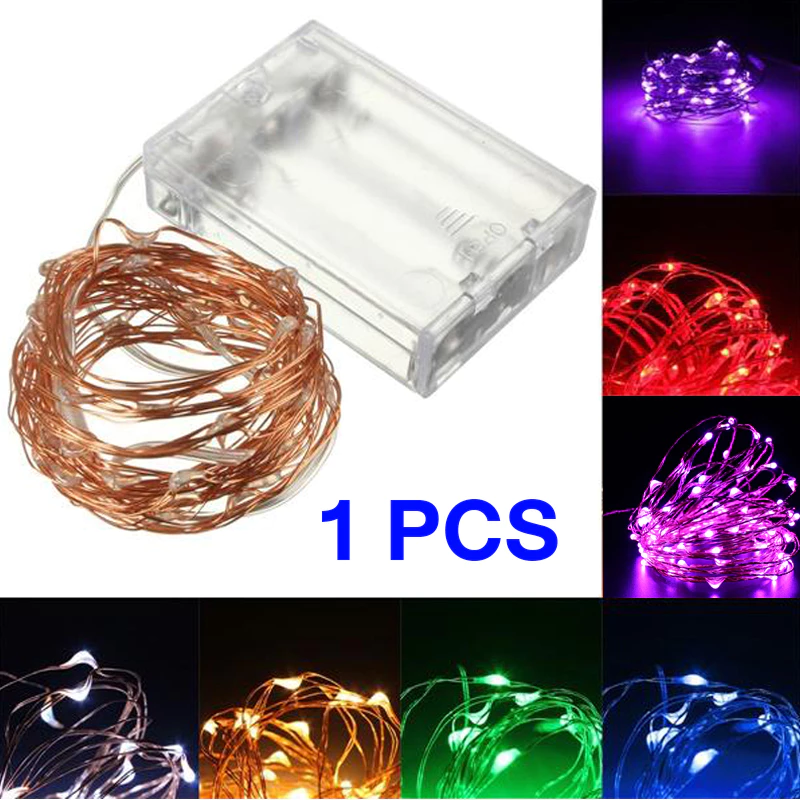 ไฟตกแต่ง LED 50 ดวง หยดน้ำ ใช้ถ่าน AA 3ก้อน 5เมตร หลายสี ไม่แถมถ่าน
