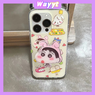 💖จัดส่ง24ชม💖iPhone 14 13 12 11 Pro Max เคส for เคสไอโฟน11 น่ารัก บางเบาพกพาง่าย การ์ตูน เครยอนชินจัง พร้อมขาตั้ง Case