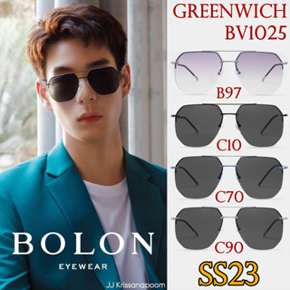 SS23 BOLON Premium แว่นกันแดด รุ่น Greenwich BV1025 B97 C10 C70 C90 เลนส์ Nylon [B-Titanium] แว่นของญาญ่า แว่นของเจเจ