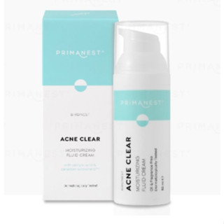 Primanest Acne Clear Moisturizing Fluid Cream 50ml พรีมาเนสท์ แอคเน่ เคลียร์ มอยซ์เจอร์ไรซิ่ง ฟูลอิท ครีม (1 ชิ้น)