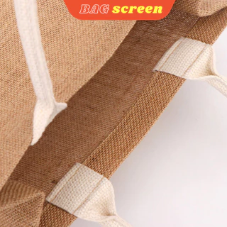 กระเป๋าสาน Jute กระเป๋าถือ DIY bag กระเป๋าสกรีน รับสกรีน สำหรับแจกงานสัมมนาและอื่นๆ