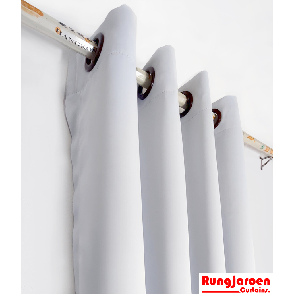แนะนำ ผ้าม่าน ผ้าม่านสีขาวหม่นแบบตาไก่ สีขาวควันบุหรี่ Blackout UV ตกแต่งบ้าน By ร้านรุ่งเจริญผ้าม่าน ราคาพิเศษ มีเก็บเงินปลายทาง