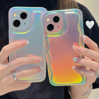 เคสโทรศัพท์มือถือ TPU นิ่ม ผิวด้าน กันกระแทก ไล่โทนสีเลเซอร์ แวววาว สําหรับ For IPhone 14 13 12 11 Pro Max X Xs