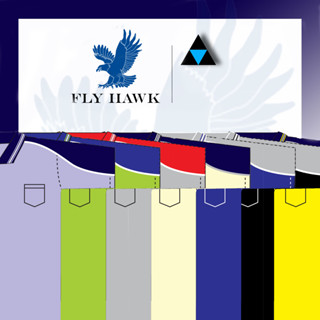 เสื้อโปโลชาย เสื้อคอปกแขนสั้น เสื้อโปโลสีพื้น FLY HAWK FLYHAWK รุ่น A349  ของแท้ 100%