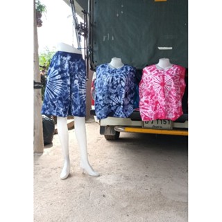 เสื้อย้อมสายเดี่ยวคอกระเช้าและเสื้อแขนกุดเนื้อผ้านิ่มใส่เย็นใส่สบาย
