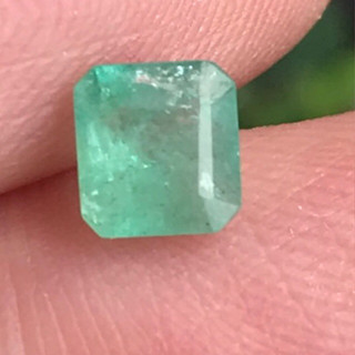 0.68ct 5.3x5.2mm Octagon พลอยเขียวมรกต แซมเบีย Green Emerald, Zambia