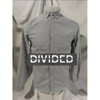 DIVIDED​(H&amp;M)​ Brand_2nd hand เสื้อเชิ้ตแขนยาวเดนิม วัสดุผ้าฝ้าย​ 💯​%/Size XS/Made in Bangladesh/แท้มือสองกระสอบนำเข้า​