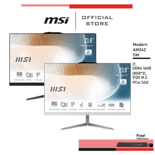 [Pre-Order] MSI ALL-in-One PC Modern AM242 11M-1242TH สีขาว(คอมพิวเตอร์ออลอินวัน, AIO)