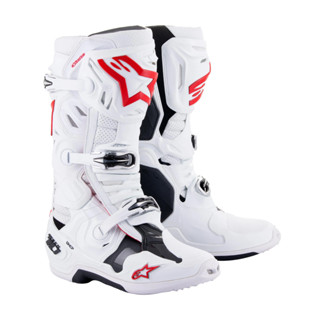 รองเท้า Alpinestars Tech 10 Supervented Boots - White/Bright Red