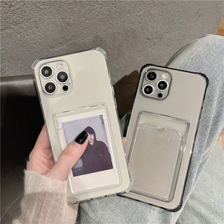 เคสใส่การ์ดสำหรับ for Vivo Y17 Y11 Y02 Y12 Y15 Y21 Y16 Y22 Y12a Y12S Y20 Y15S Y21S Y33S เคสใสทรงสี่เหลี่ยม เคสซิลิโคนใส