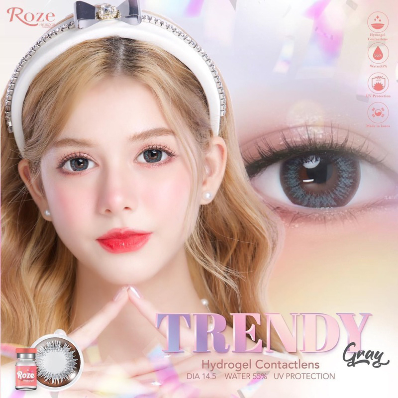 คอนแทคเลนส์ Roze Trendy🔥ตาโต