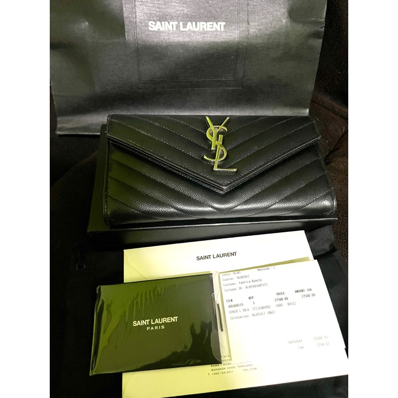 ysl long wallet มือสอง