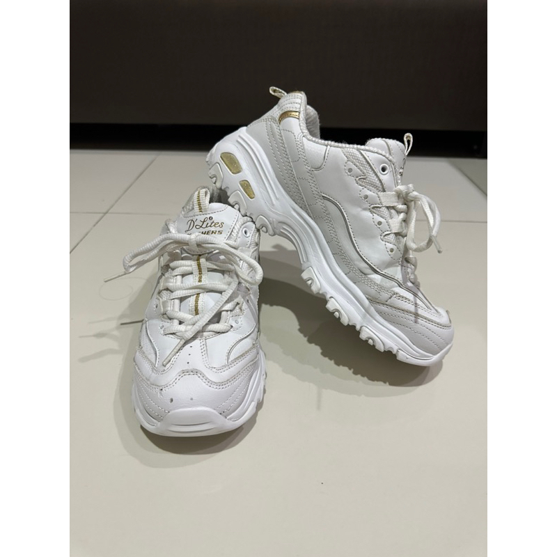 🌈ของเท้🌈Skechers d’lites สีขาวทอง size 38