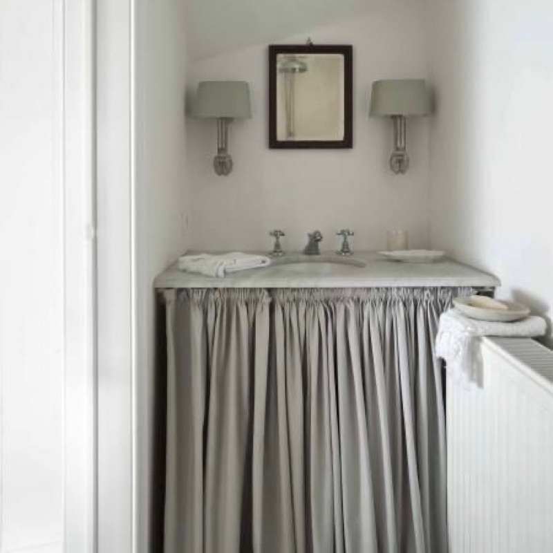 ♾️ผ้าม่านเคาท์เตอร์ครัวสีเทา✨ ผ้าฝ้ายสีเทา มีหลายให้เลือก