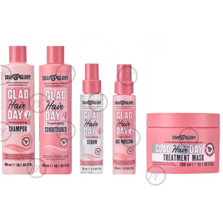 Soap and glory glad day hair shampoo ,conditioner ,treatment ,serum, heat protection