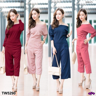 CS5290 จั้มสูทปาดไห่ล jumpsuit off the shoulder