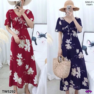 CS5292 Dressเดรสลายดอก DressFloral dress