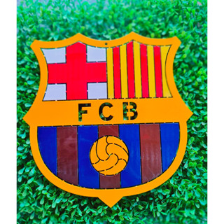 บาร์เซโลนา โลโก้Barcelona เหล็กตัดเลเซอร์สเกลยาว 30 cmความกว้าง29cm เหล็กหนา 2.5 mm หนัก 1.2 kg เทำสีเหมือนจริงใช้สี2K