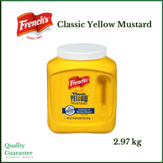 คุ้มมาก Frenchs Classic Yellow Mustard 2.97 kg มัสตาร์ดครีมเฟรนช์ ปราศจากวัตถุสังเคราะห์เจือปน 0 แคลอรี่ คีโตทานได้