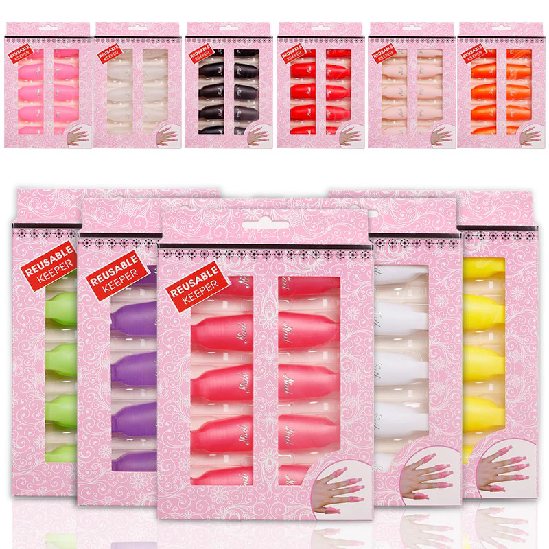 อุปกรณ์ตัวหนีบล้างเล็บเจล ล้างสีเจล 10 นิ้ว 11 สีสวยๆผลิตจากพลาสติกเกรดดีนิ่ม ไม่เจ็บ 🌈พร้อมส่งในไทย 🌈