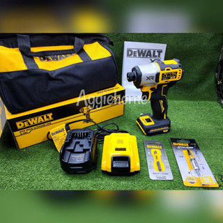 DEWALT ไขควงกระแทก ไร้สาย รุ่น DCF845D1A-B1 20V. มอเตอร์ Brushless หัวจับดอก 1/4" ไขควง สว่าน เครื่องมือช่าง