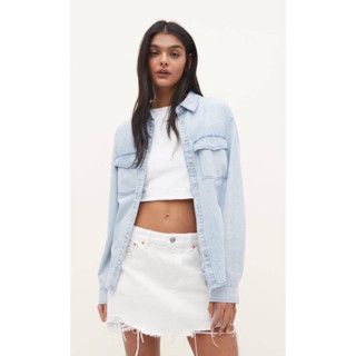 Stradivarius ชนช็อป เชิ้ตยีนส์คือที่สุด ทรงOversize สวยมาก ป้ายครบ