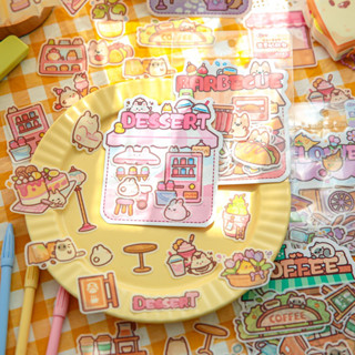📢สินค้าพร้อมส่งในไทย⭐️สติ้กเกอร์ซอง 40 ชิ้น งานรุ่นร้านคาเฟ่🏡